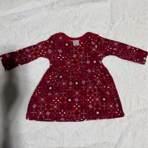 Hanna Andersson Red Floral Dress 2T organic Cotton